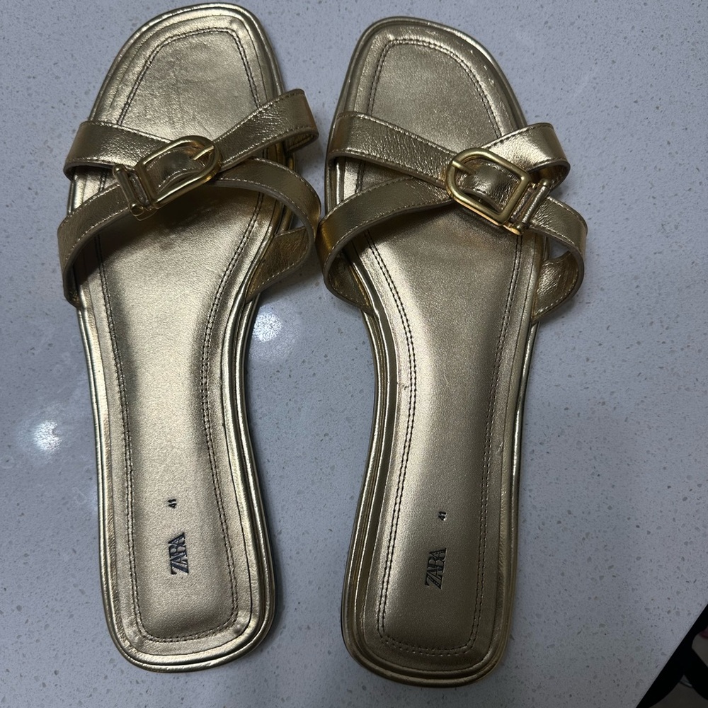 Zara Gold Women's Sandals